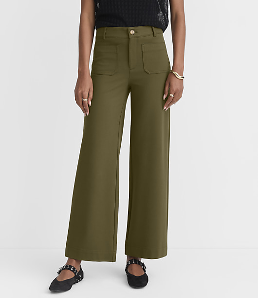Palmer Wide Leg Pants in Ponte