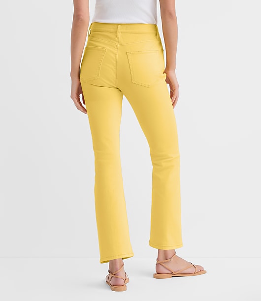Rivete Tall High Rise Kick Crop Jeans in Daffodil Bloom