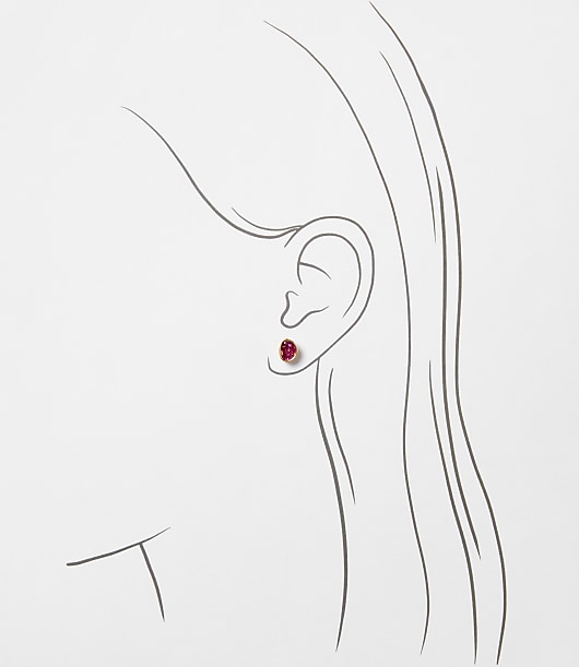 Sparkle Heart Stud Earring Set