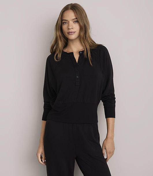 Petite Lou & Grey Signaturesoft Raglan Henley Top