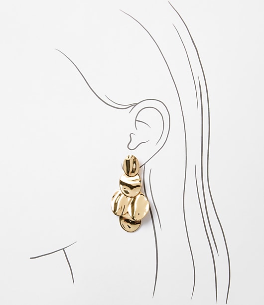Molded Metal Statement Earrings