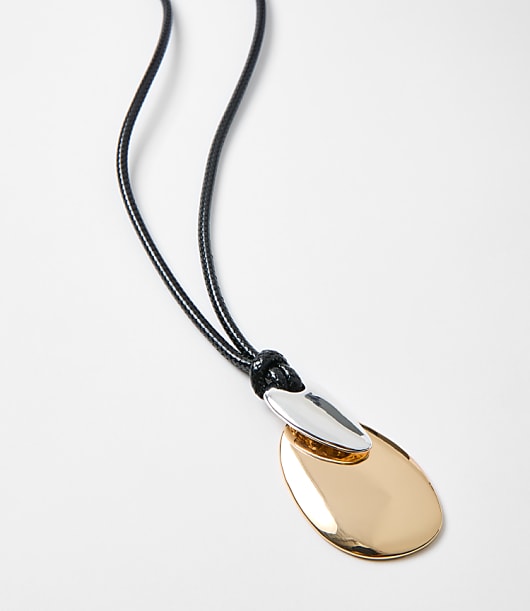 LOFT Versa Mixed Metal Cord Statement Necklace