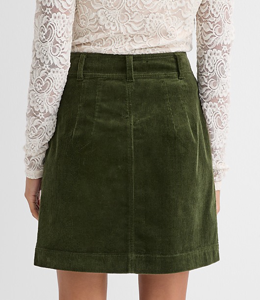 Corduroy Mini Pocket Skirt