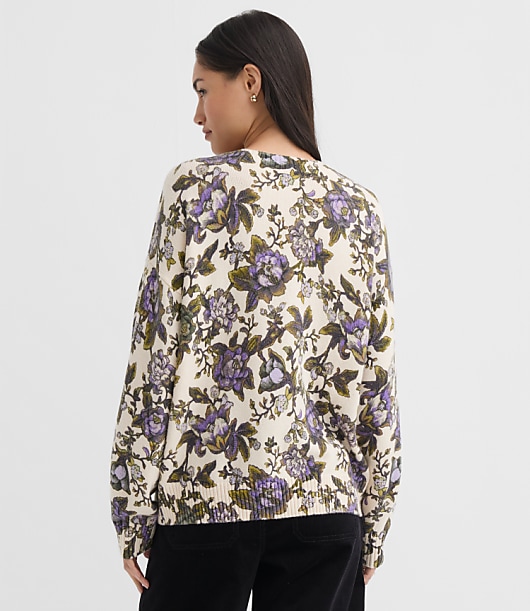 Floral Blouson Sleeve Sweater