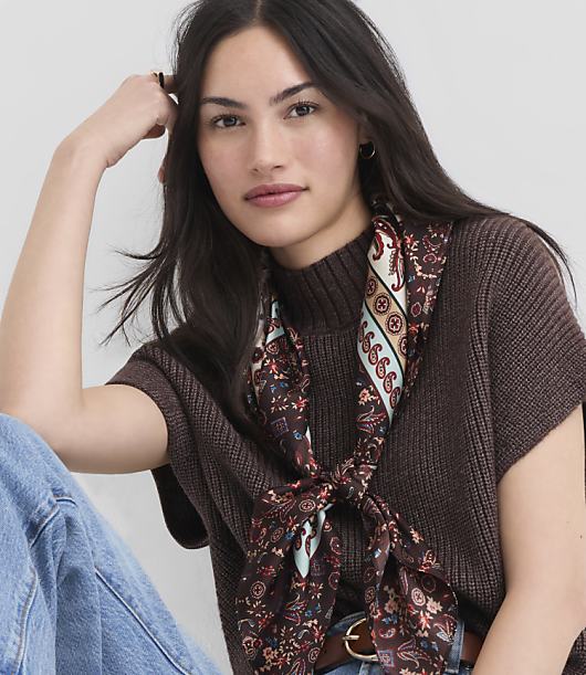 Angled Ribbed Wedge Sweater