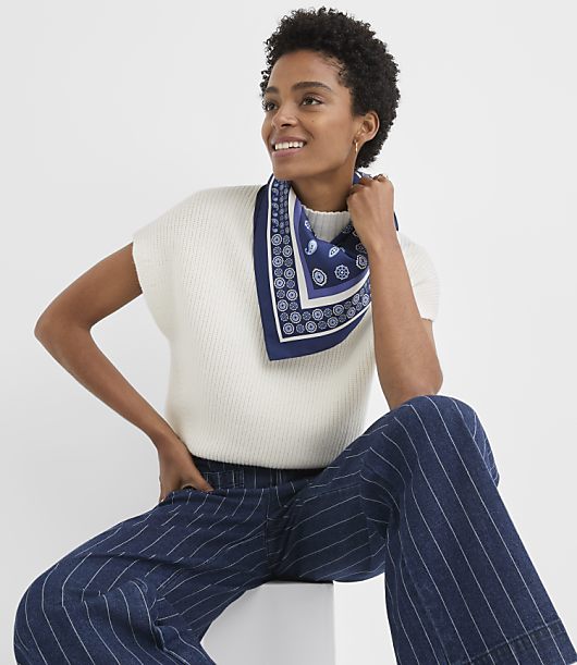 Petite Angled Ribbed Wedge Sweater