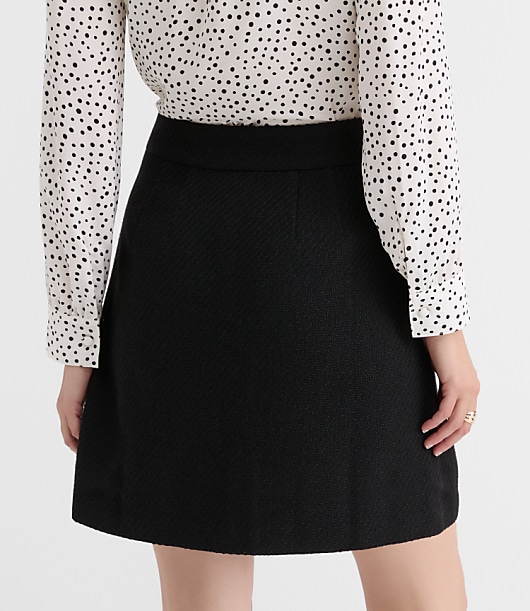 Front Pleated Mini Skirt