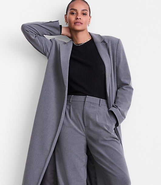LOFT Versa Seasonless Stretch Belted Coat in Heather