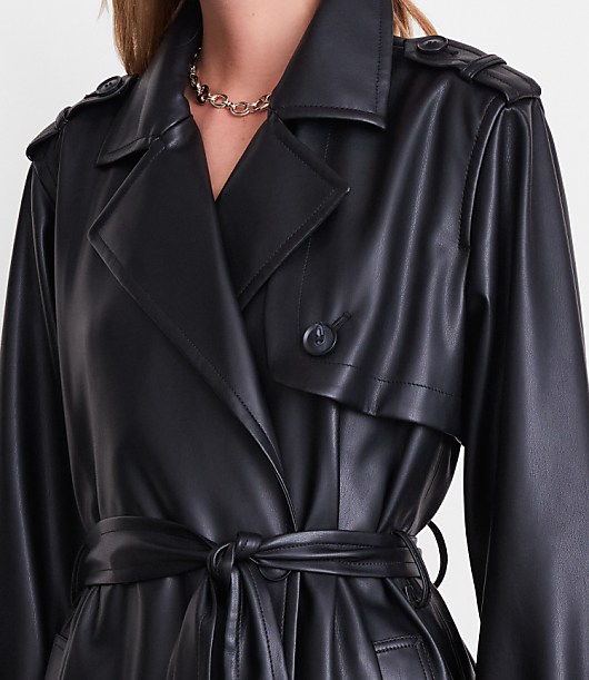 LOFT Versa Faux Leather Trench Coat