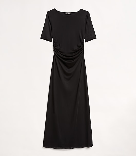 Petite LOFT Versa Stretch Mesh Midi Dress