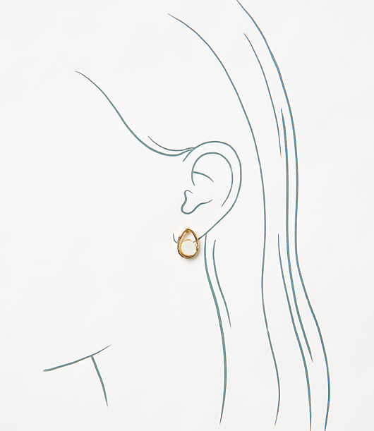 Mother Of Pearl Center Stud Earrings