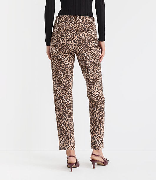 Petite Riviera Slim Pants in Leopard Print Bi-Stretch