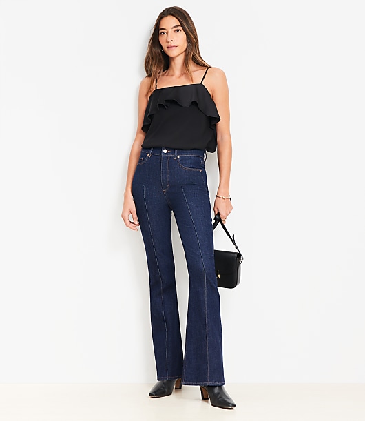 Petite Ruffle Square Neck Cami