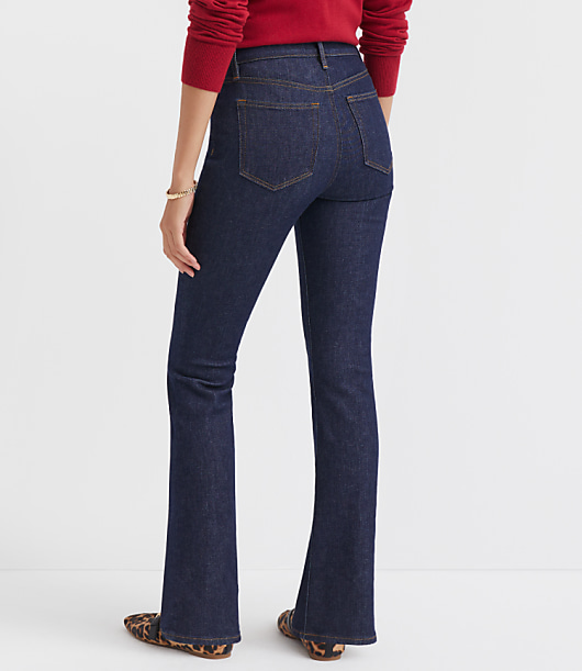 Petite Mid Rise Boot Jeans in Classic Rinse Wash