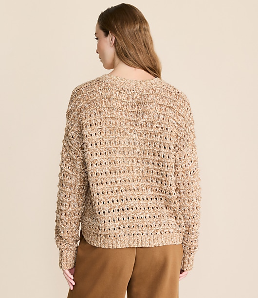 Lou & Grey Marled Open Stitch Sweater