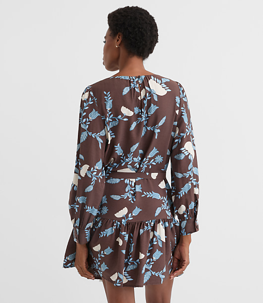 Garland Pleated Mini Flounce Dress