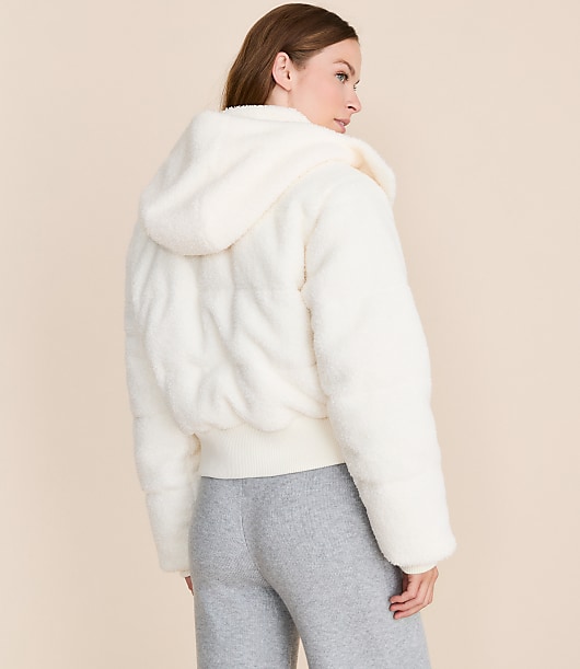 Lou & Grey Hooded Sherpa Puffer Jacket