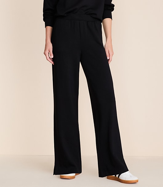Lou & Grey Scubasoft Side Slit Straight Leg Pants