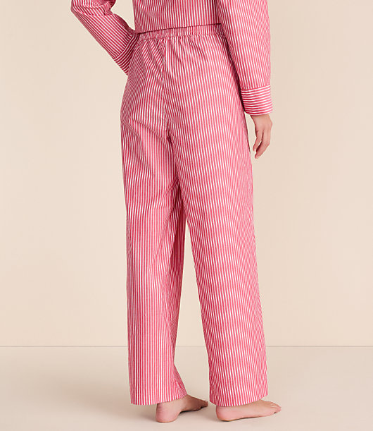 Striped Poplin Pajama Pants