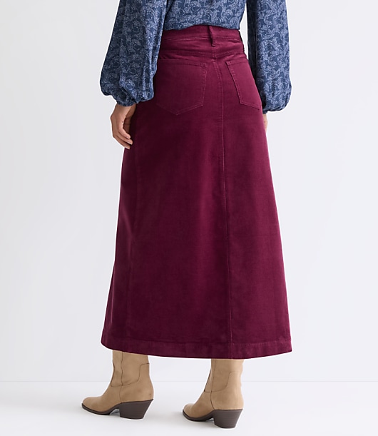 Tall Brushed Corduroy Midi Skirt