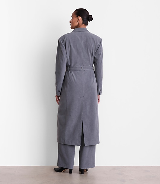 Petite LOFT Versa Seasonless Stretch Belted Coat in Heather