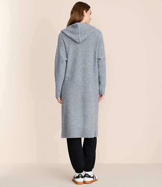 Lou & Grey Boucle Hooded Maxi Cardigan