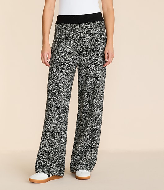 Lou & Grey Colorblock Wide Leg Sweater Pants