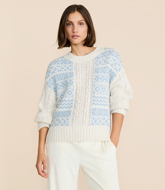 Lou & Grey Fair Isle Cable Sweater