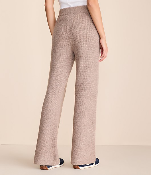 Petite Lou & Grey Heathered Waffle Cloudstitch Wide Leg Pants