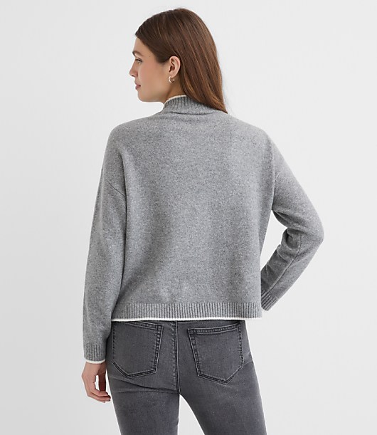 Ornament Mock Neck Sweater