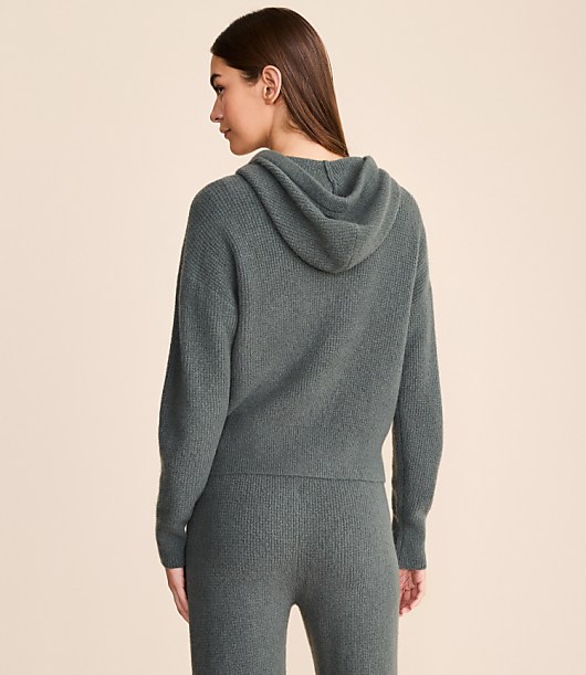 Petite Lou & Grey Heathered Waffle Cloudstitch Zip Hoodie