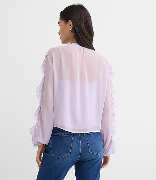 Lace Ruffle Blouse