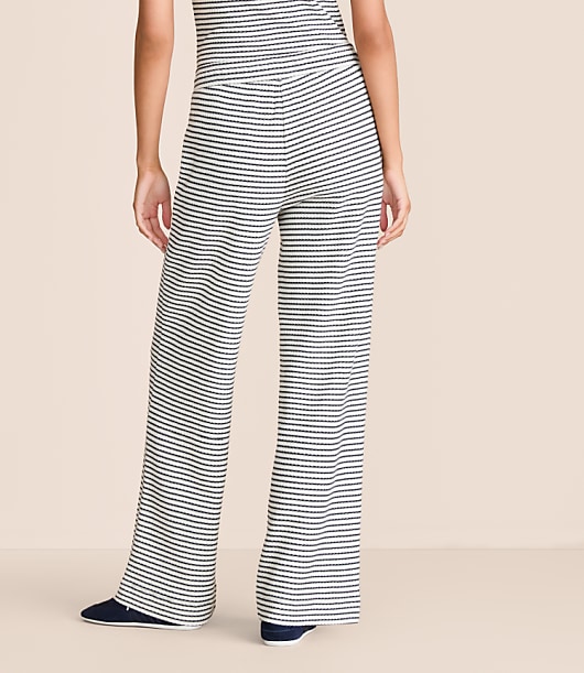 Lou & Grey Stripe Textured Wide Leg Pants