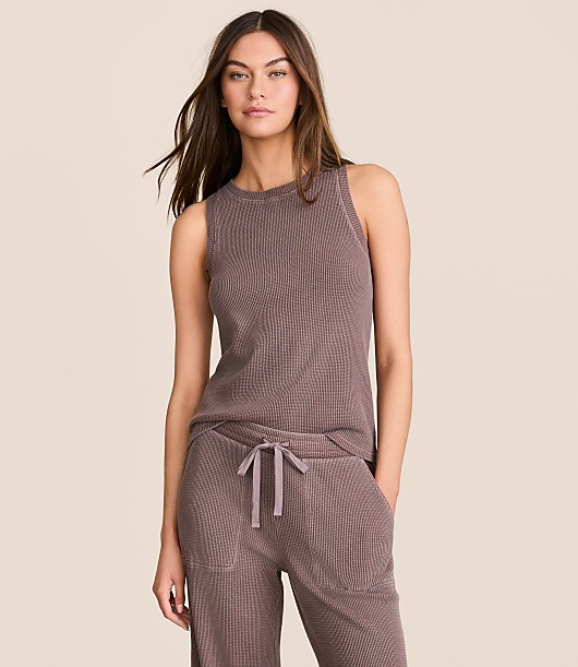 Lou & Grey Garment Dyed Waffle Tank Top