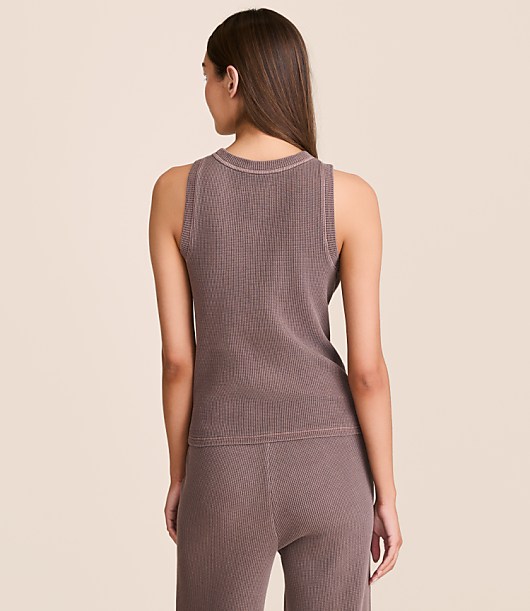 Lou & Grey Garment Dyed Waffle Tank Top