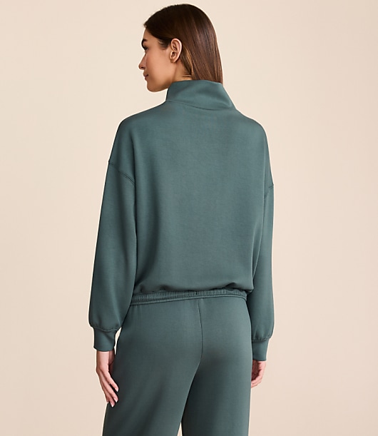 Petite Lou & Grey Scubasoft Mock Neck Drawstring Hem Top