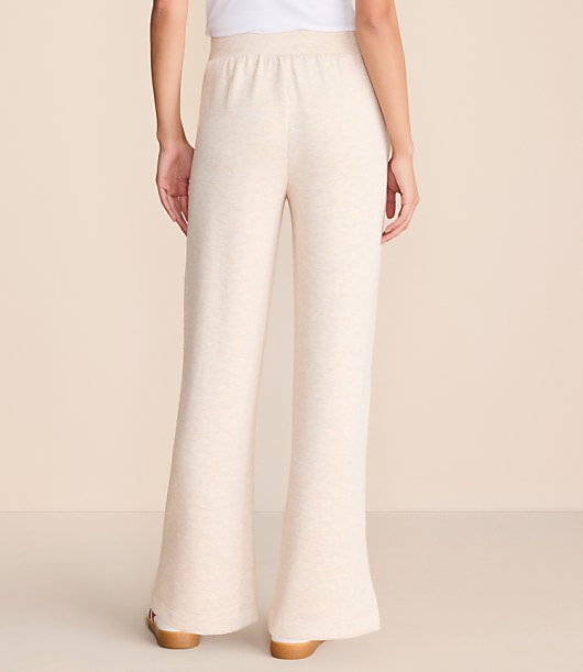 Petite Lou & Grey Heathered Scubasoft Side Slit Straight Leg Pants