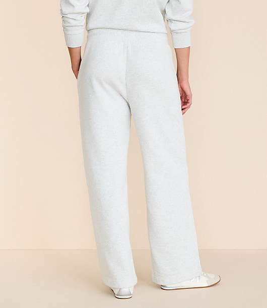 Petite Lou & Grey Heathered Elite Fleece Pintucked Straight Leg Pants