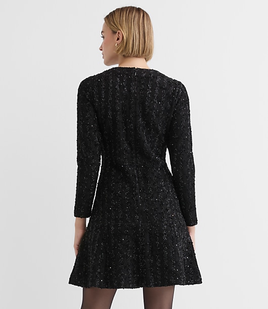 Shimmer Boucle Mini Pocket Dress