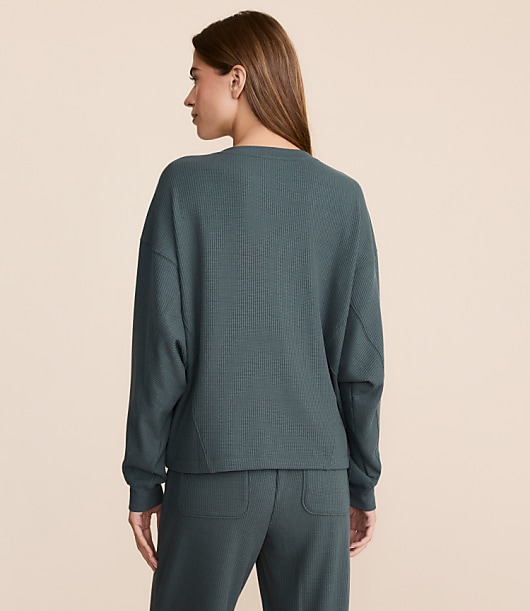 Lou & Grey Upstate Waffle V-Neck Top