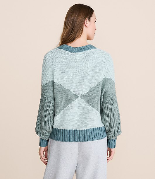 Lou & Grey Colorblock Mixed Stitch Sweater