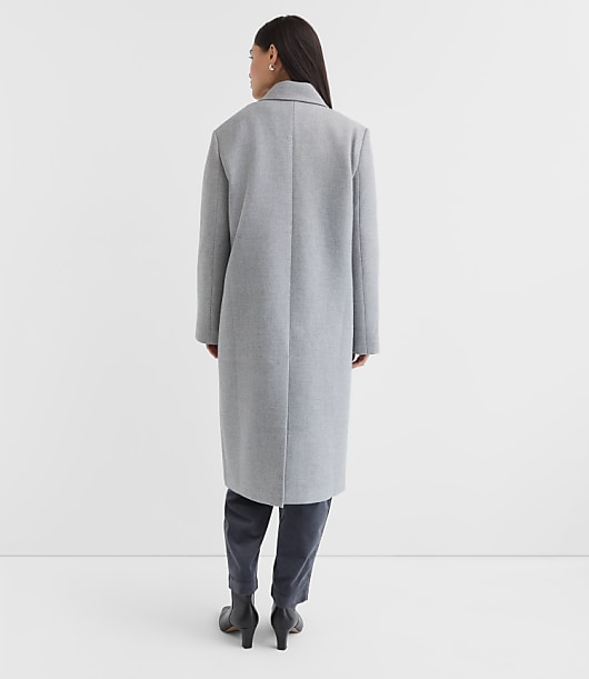 Petite Heathered Patch Pocket Coat