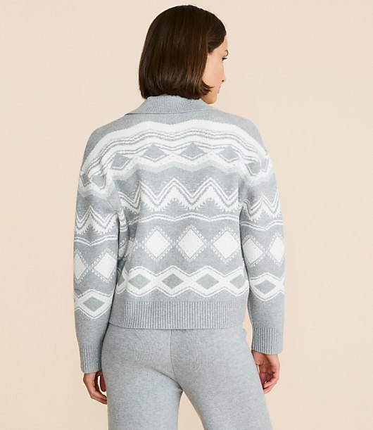 Petite Lou & Grey Geo Polo Sweater