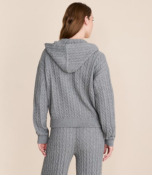 Petite Lou & Grey Cable Hoodie Sweater