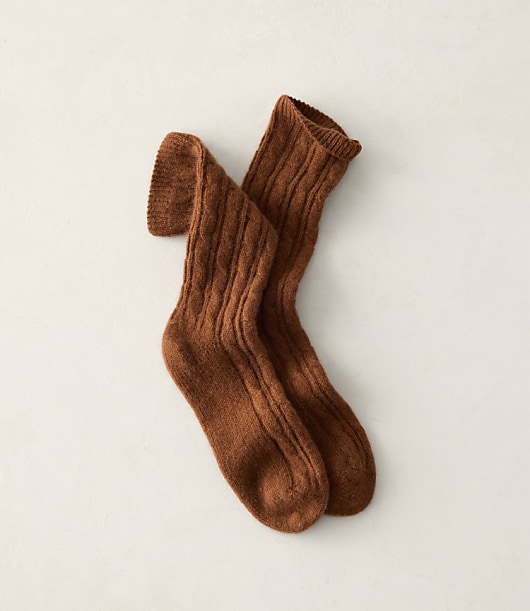 Loft Haven Well Within Cashmere Blend Cable Knit Socks