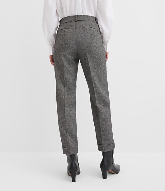 Petite Cuffed Riviera Slim Pants in Twill