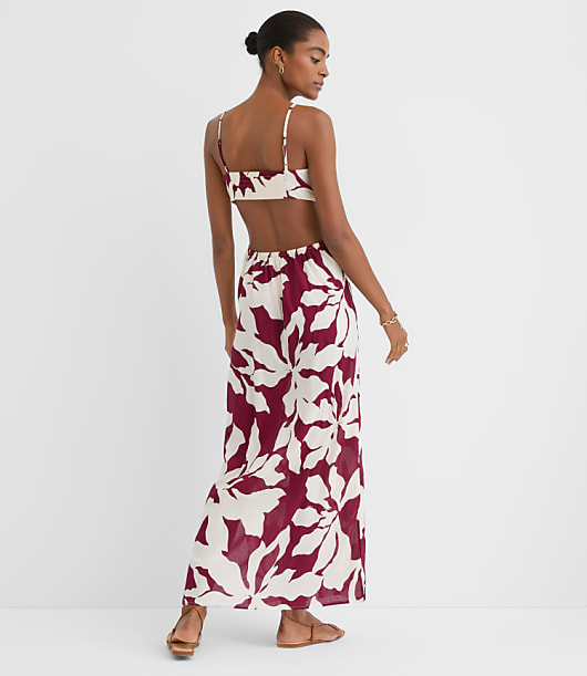 LOFT Beach Magnolia Open Back Keyhole Maxi Dress