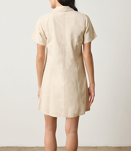 Lilla P Twill Paneled Shirtdress