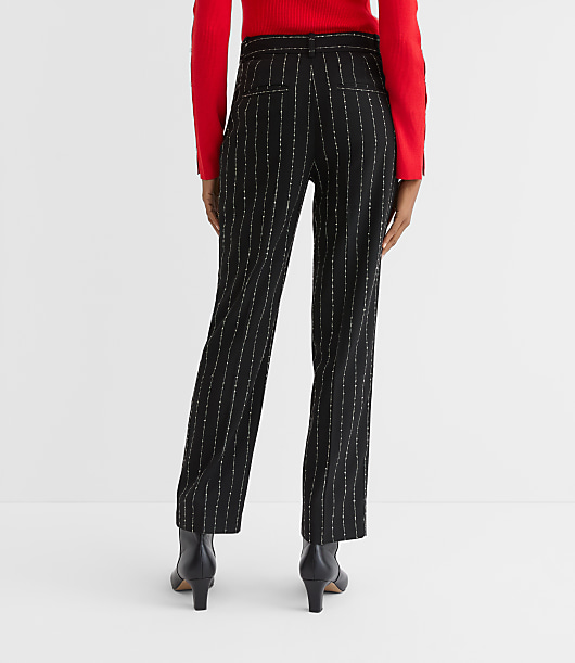 Tall Parker Straight Pants in Brushed Pinstripe