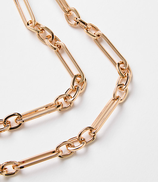 Textured Chain Link Necklace